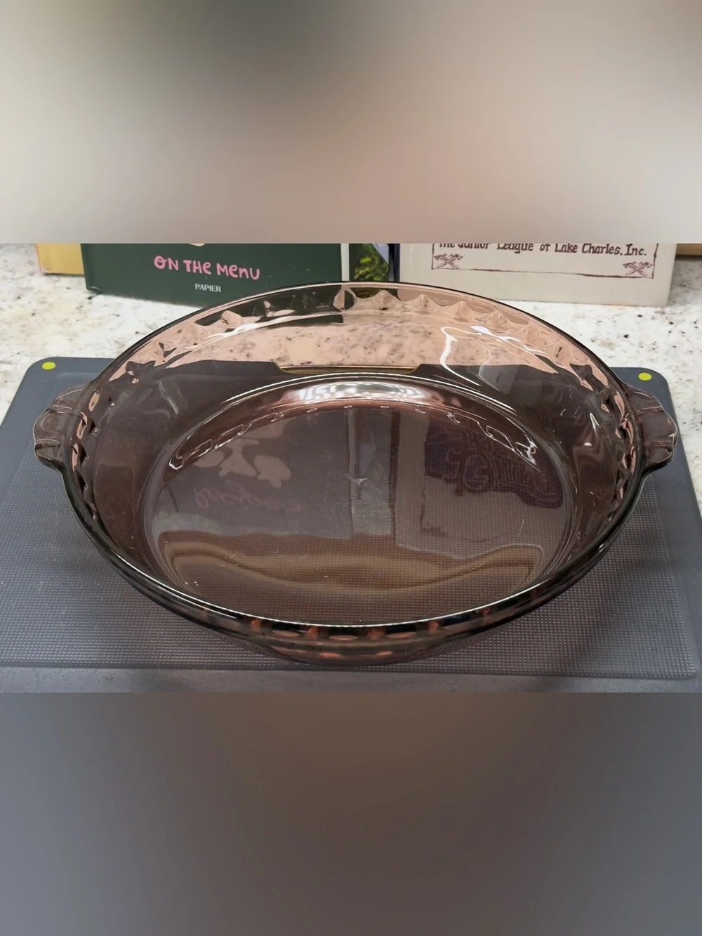 Pyrex Cranberry Fluted Pie Plate